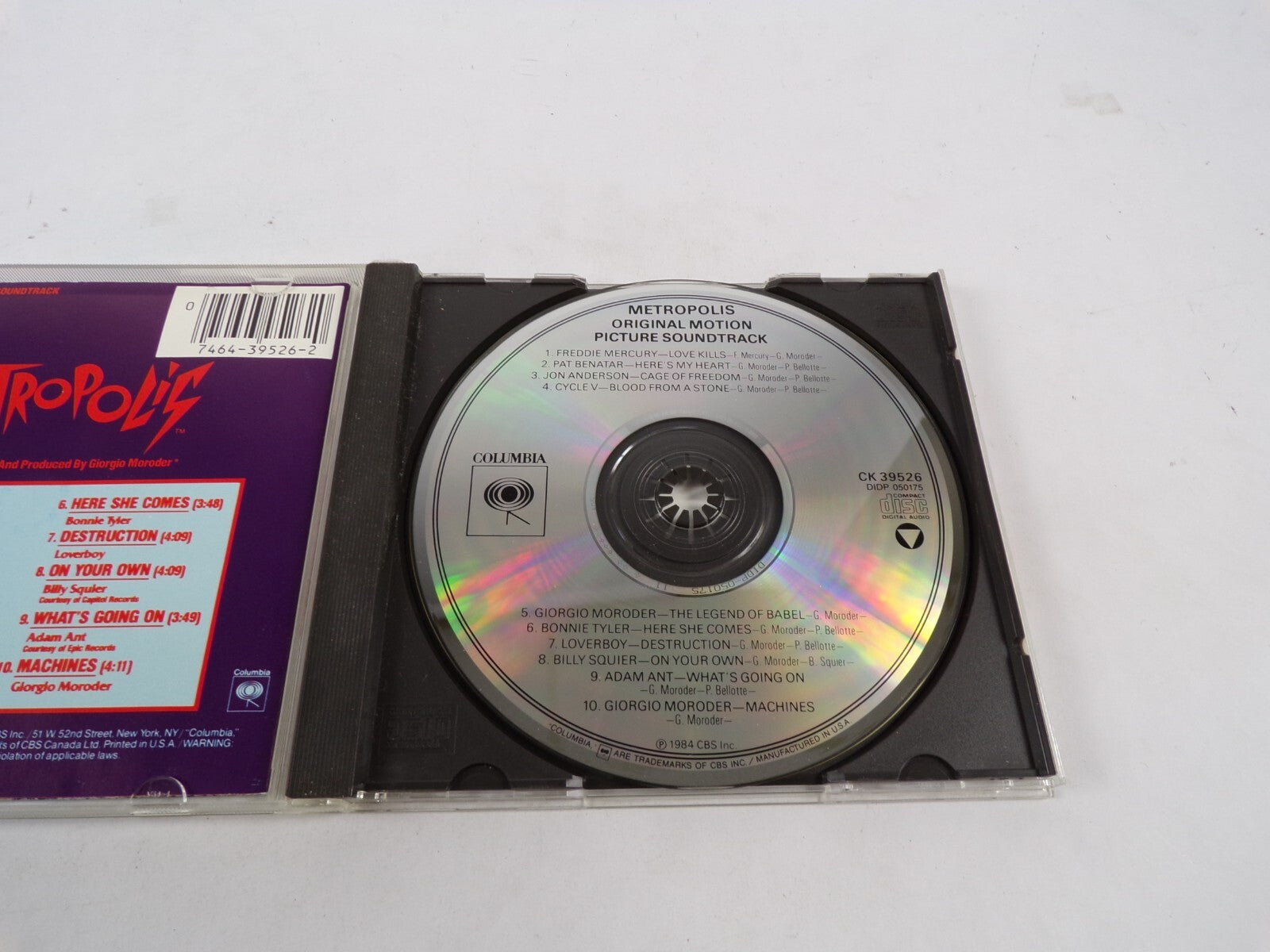 Metropolis-Original Soundtrack Columbia Love Kills Here's My Heart CD #43