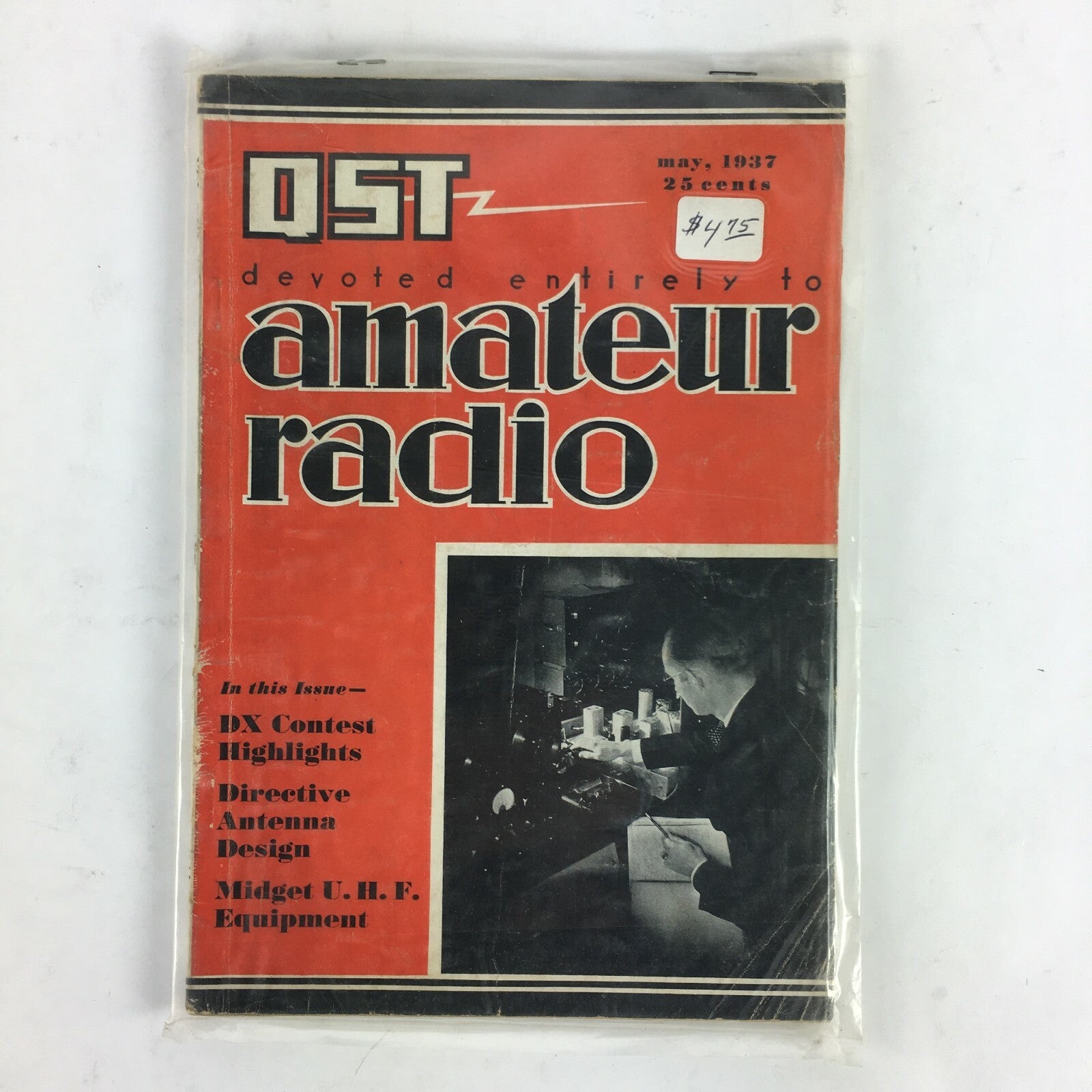 May 1937 QST devoted entirely to Amateur Radio Magazine Directive Antenna Design