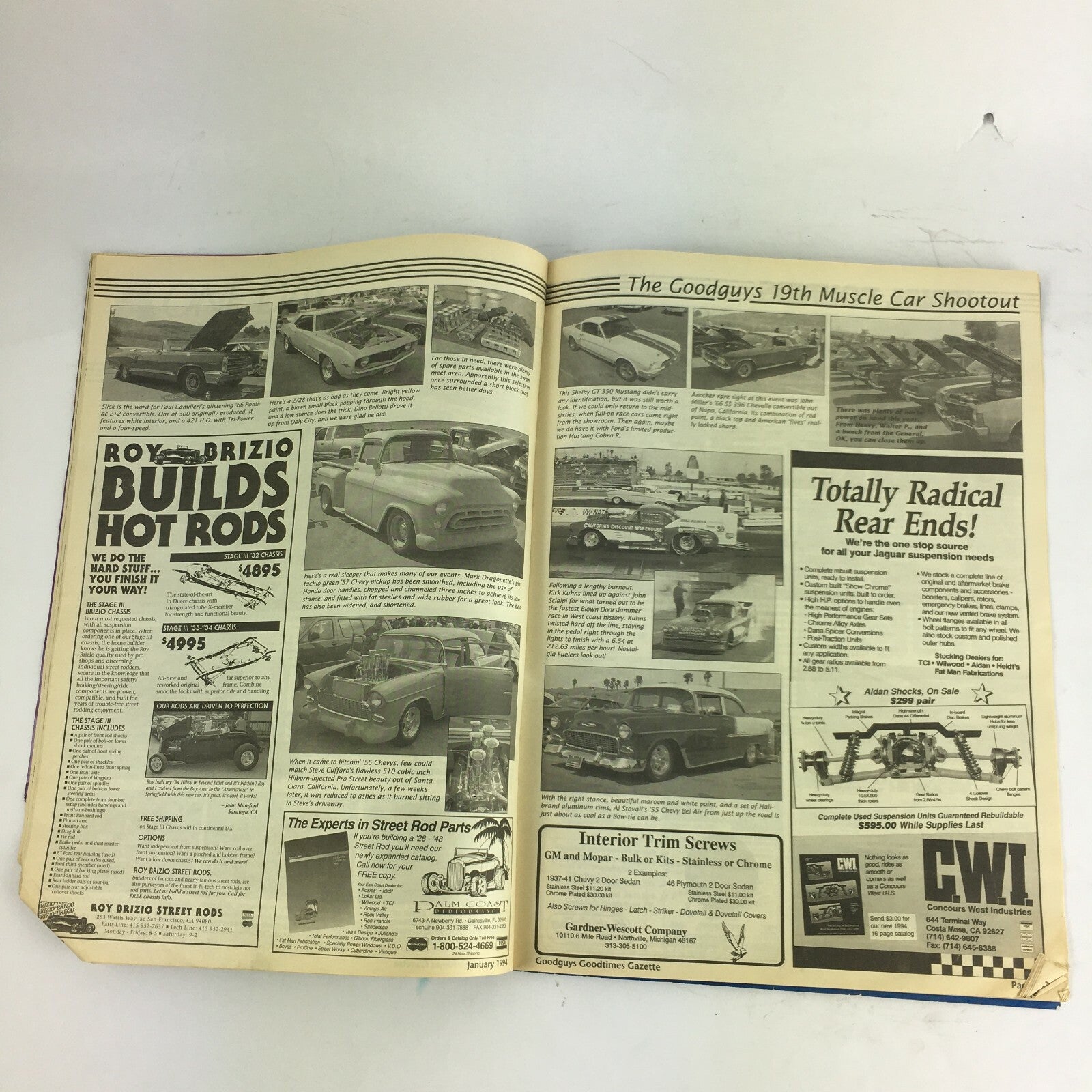 January 1994 Goodguys Goodtimes Gazette Magazine Goodtimes Bigger Better '94!