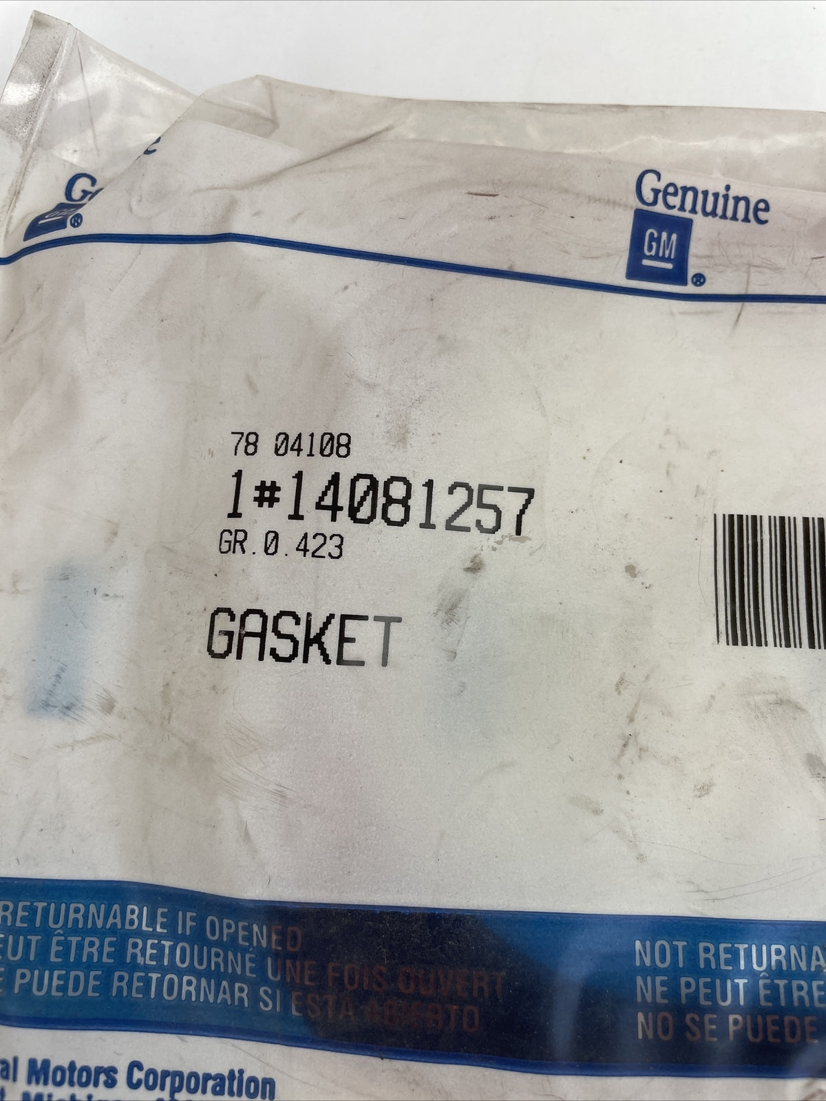General Motors GM Valve Cover Gasket OEM 14081257 Fits 1985-1993 GM 4.3L Engines