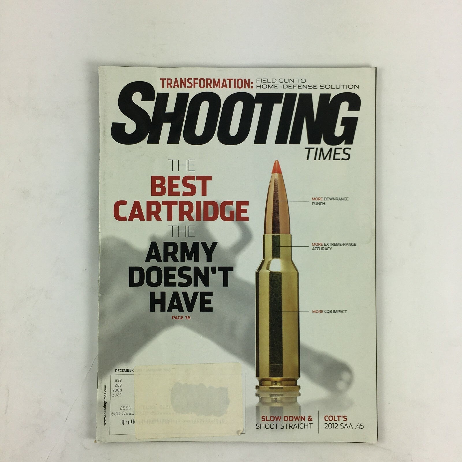 December 2012 Guns & Ammo Magazine The Best Cartridge The Army Doesn't Have .45
