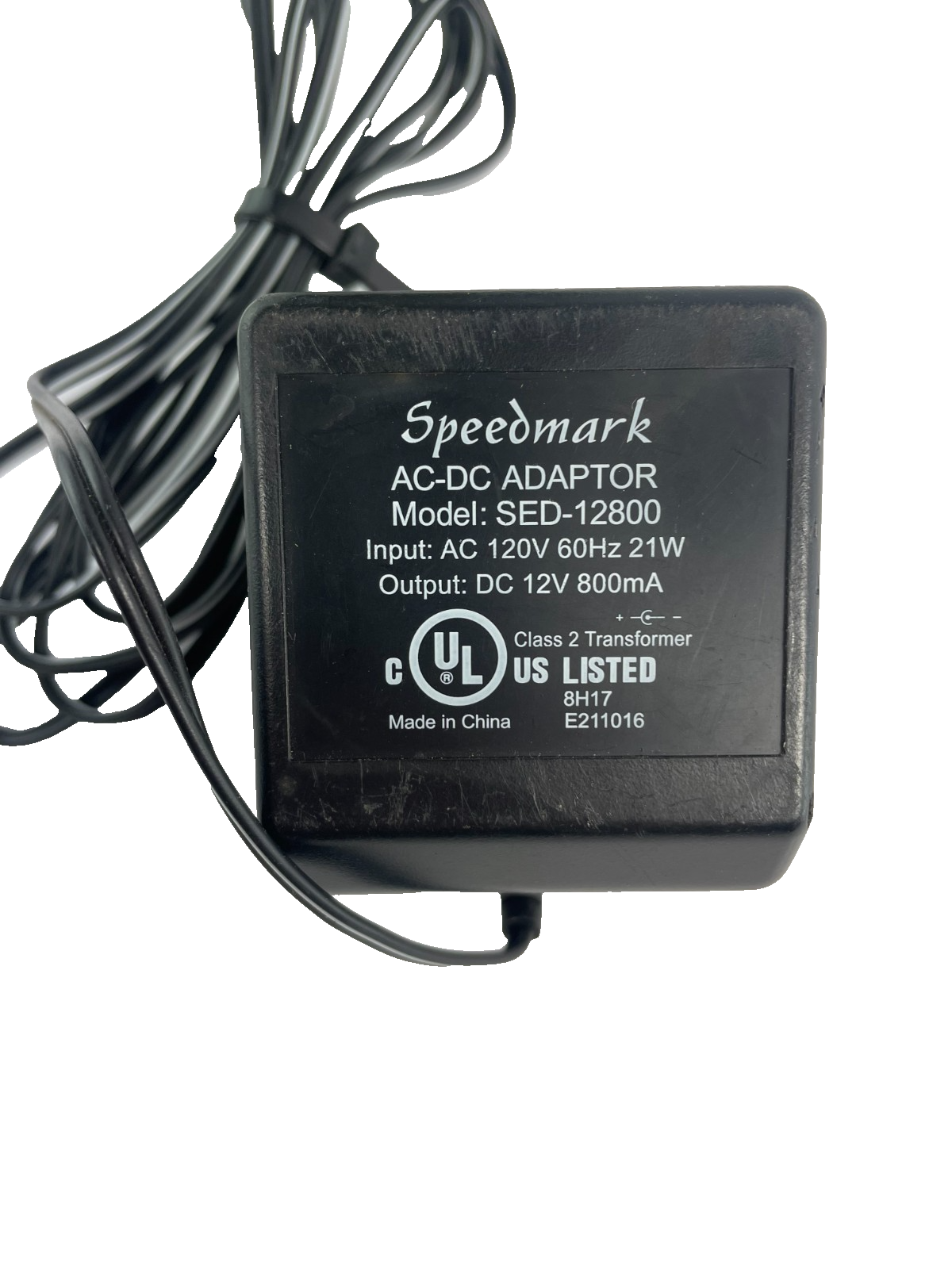 Geniune Speedmark Model SED-12800 Output 12V 0.80A Powet Supply AC Adapter #A83