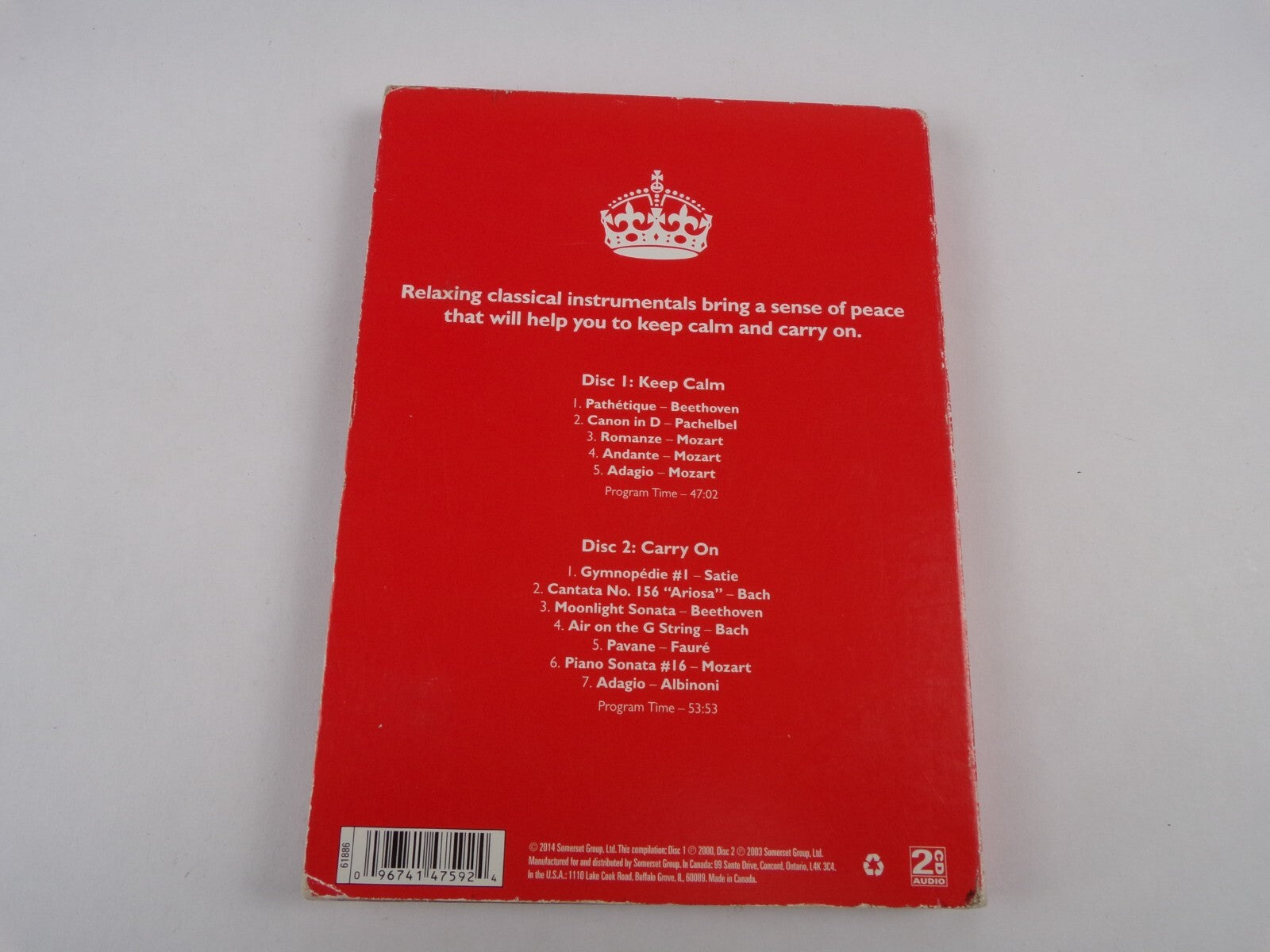 Keep Calm And Carry On Pathetique Beethoven Andante Mozart Adagio CD#26