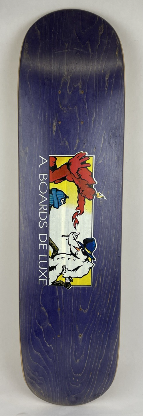 Rare A. Boards Snowboards France Skateboard Deck Original Flame Boy Wet Willy