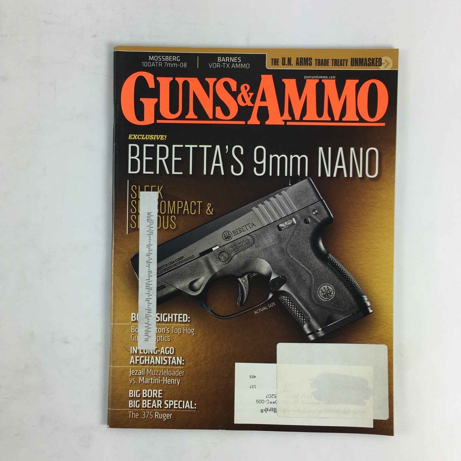 November 2011 Guns & Ammo Magazine Beretta's 9mmNano Martini-Henry The.375 Ruger