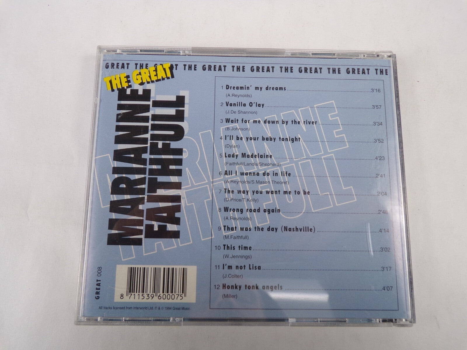 The Great Marianne Faithfull Vanilla O lay The Way You Want Me To Be CD#55