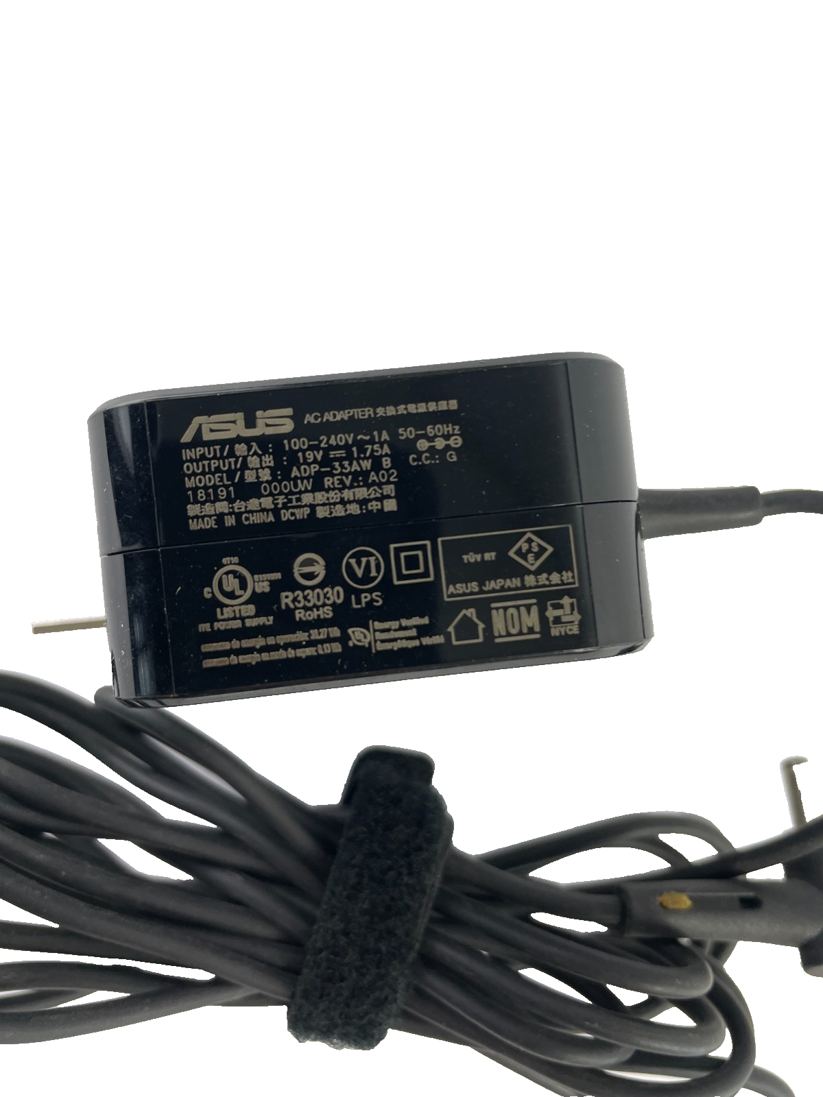 Geniune Asus Model ADP-33AW B Output 19V 1.75A AC Power Supply Adapter #A85