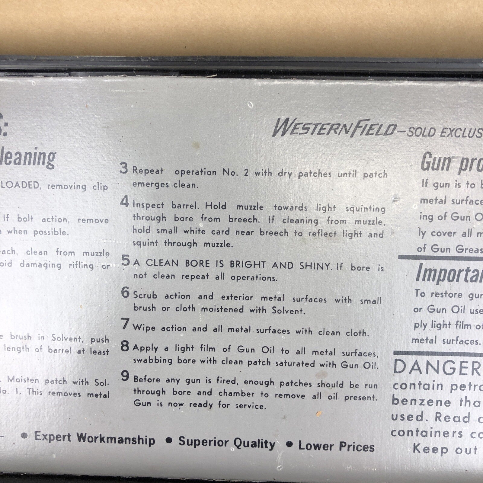 Vintage Ward's Western Field Rifle Gun Cleaning Kit - LOOK