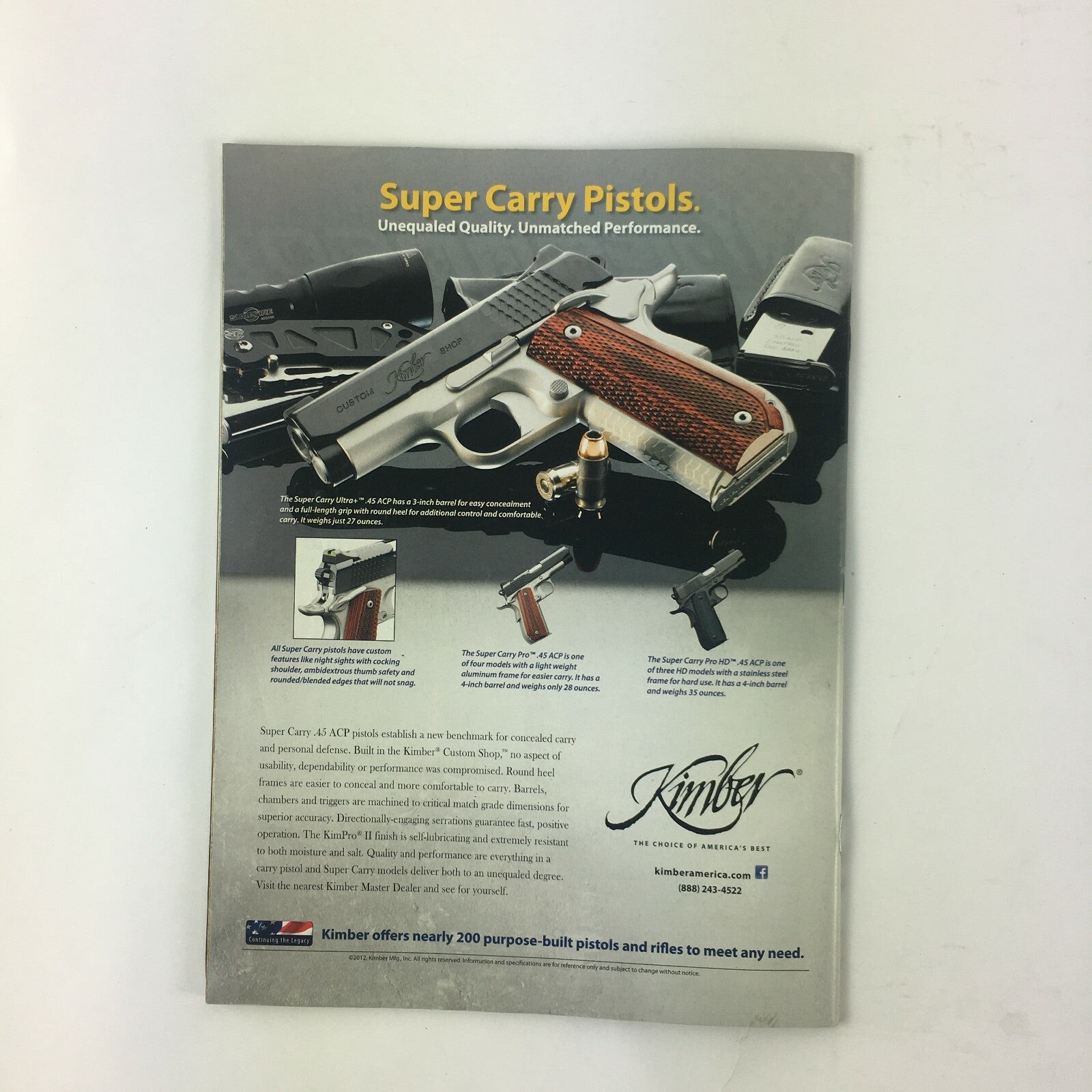 August 2012 Guns Magazine Kimber .280 Ackley Imp .22 TCM Little Big .50 Turrets.
