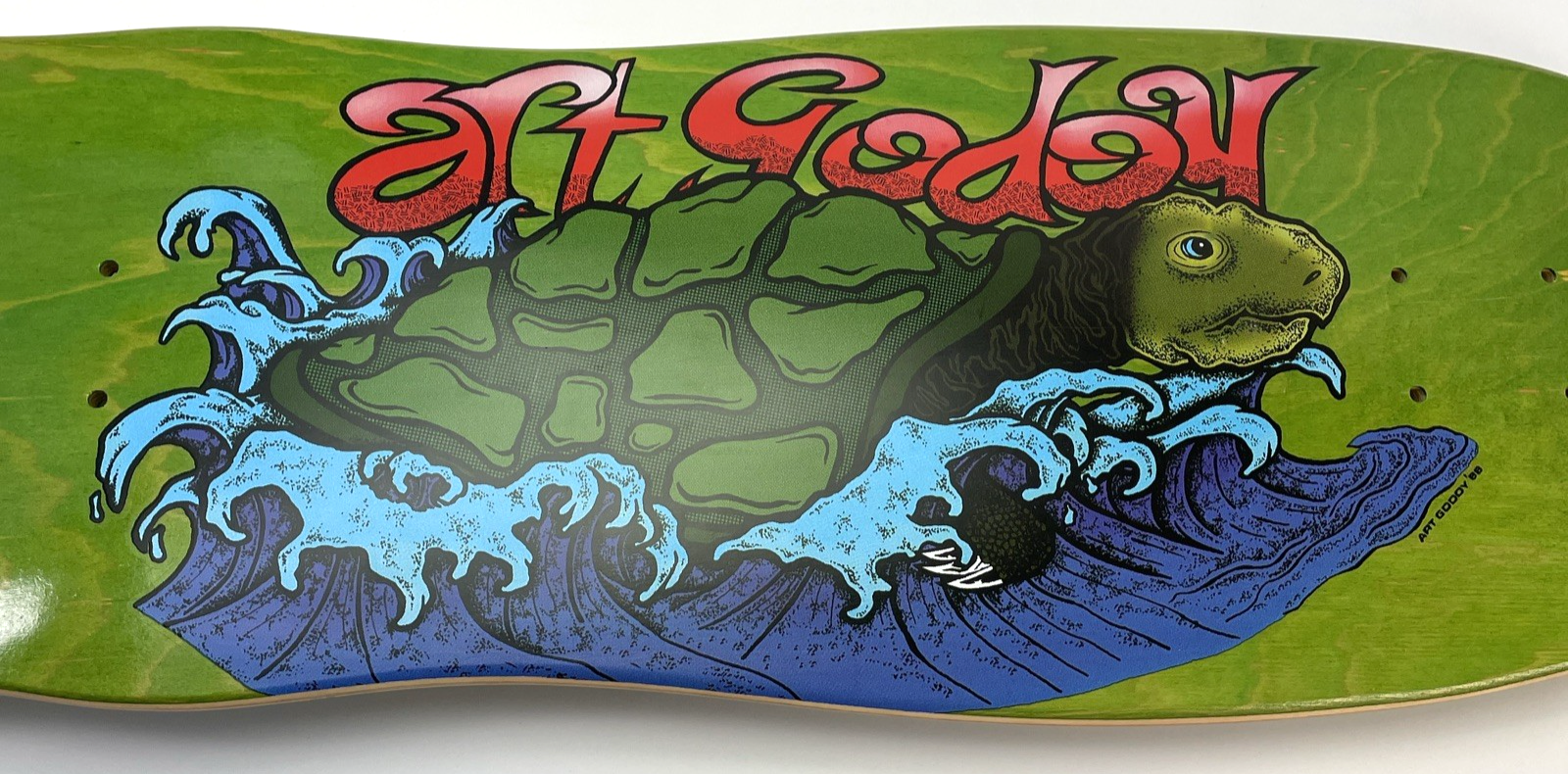 H-STREET SKATEBOARDS ART GODOY 1988 Sea Turtle SKATEBOARD DECK USA MADE A Series