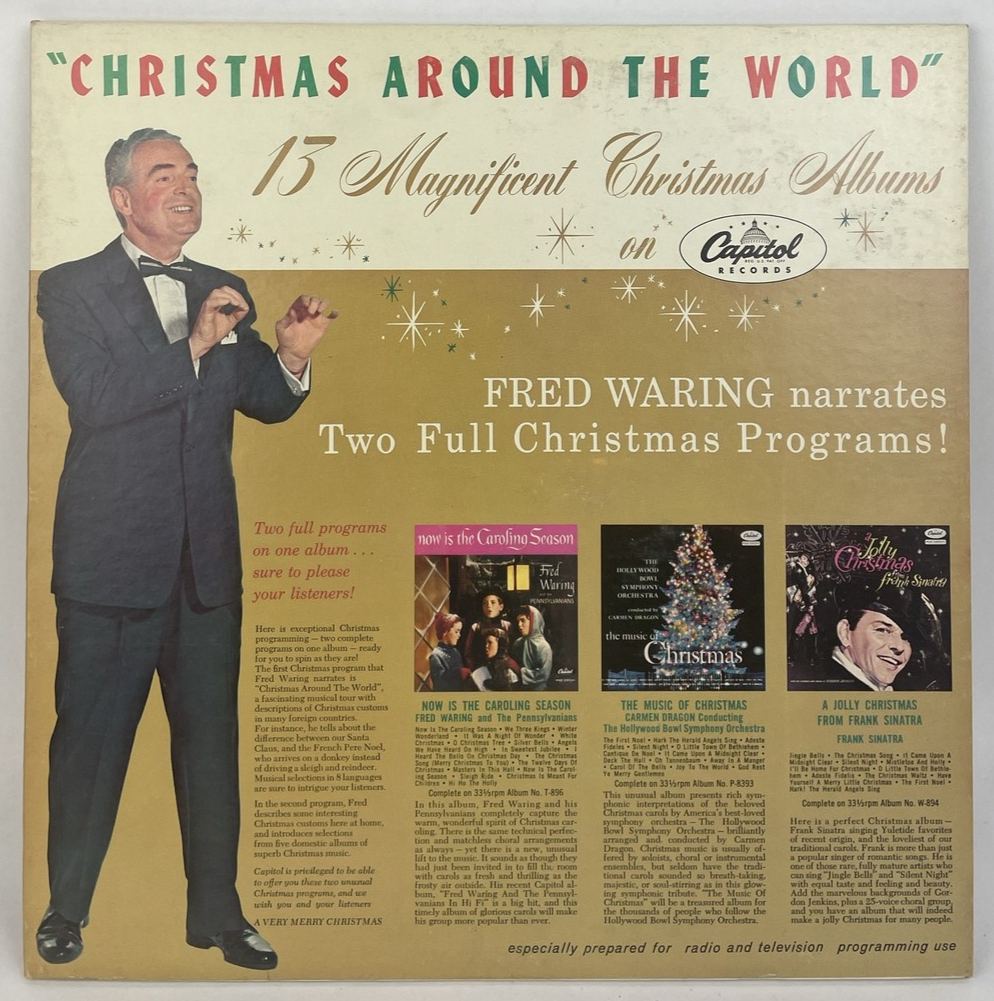 1957 Christmas from Around the World Capitol Records Promo w Fred Waring VGC