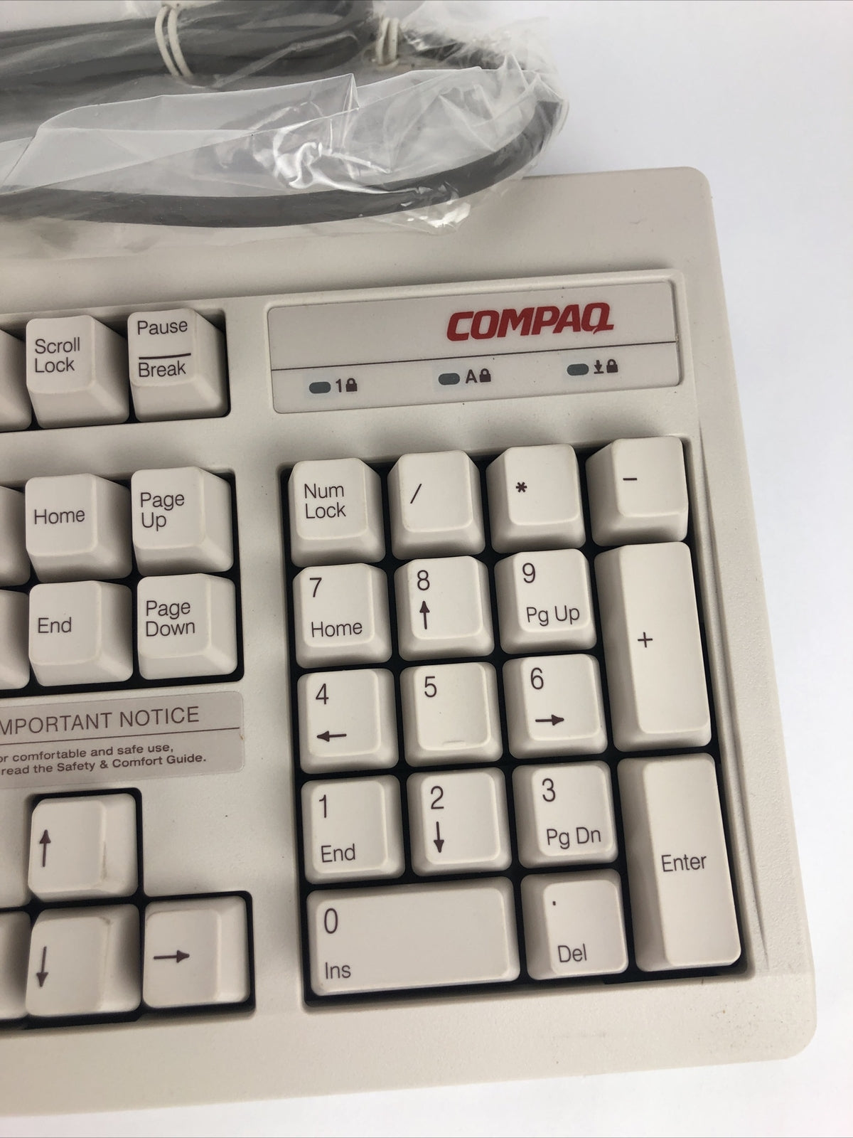 Vintage Compaq Computer Keyboard Mini 6 Pin RT6656TW Wired Computer Keyboard NEW