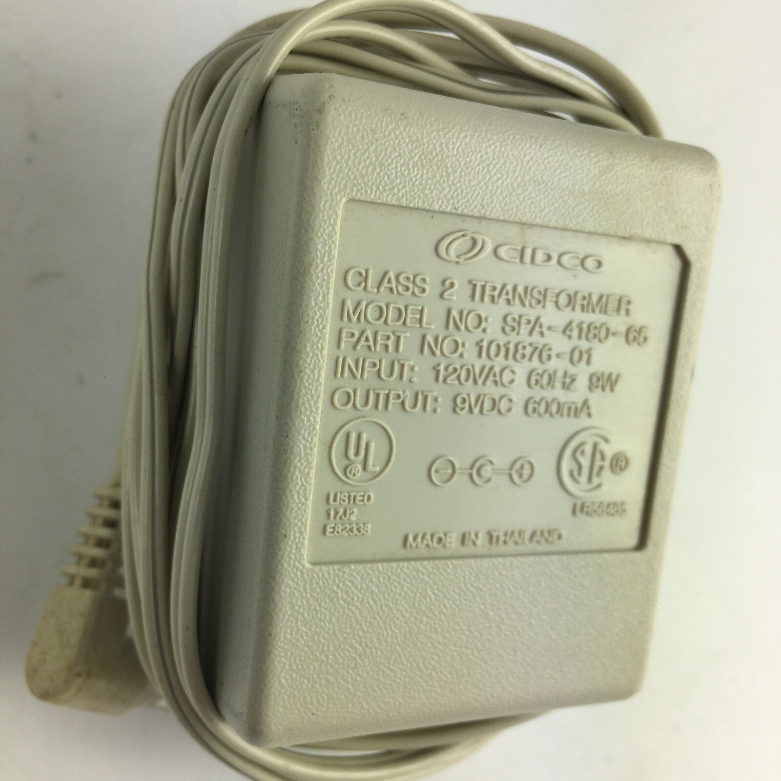Genuine CIDCO SPA-4180-66 Class 2 Output 32V 1560mA Power Supply Adapter A15