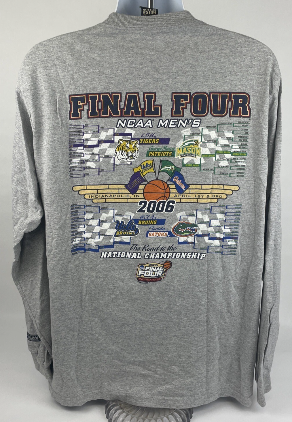 NCAA Final Four Men’s 2006 Indianapolis LS XL Heather Gray Stadium Exclusive VGC