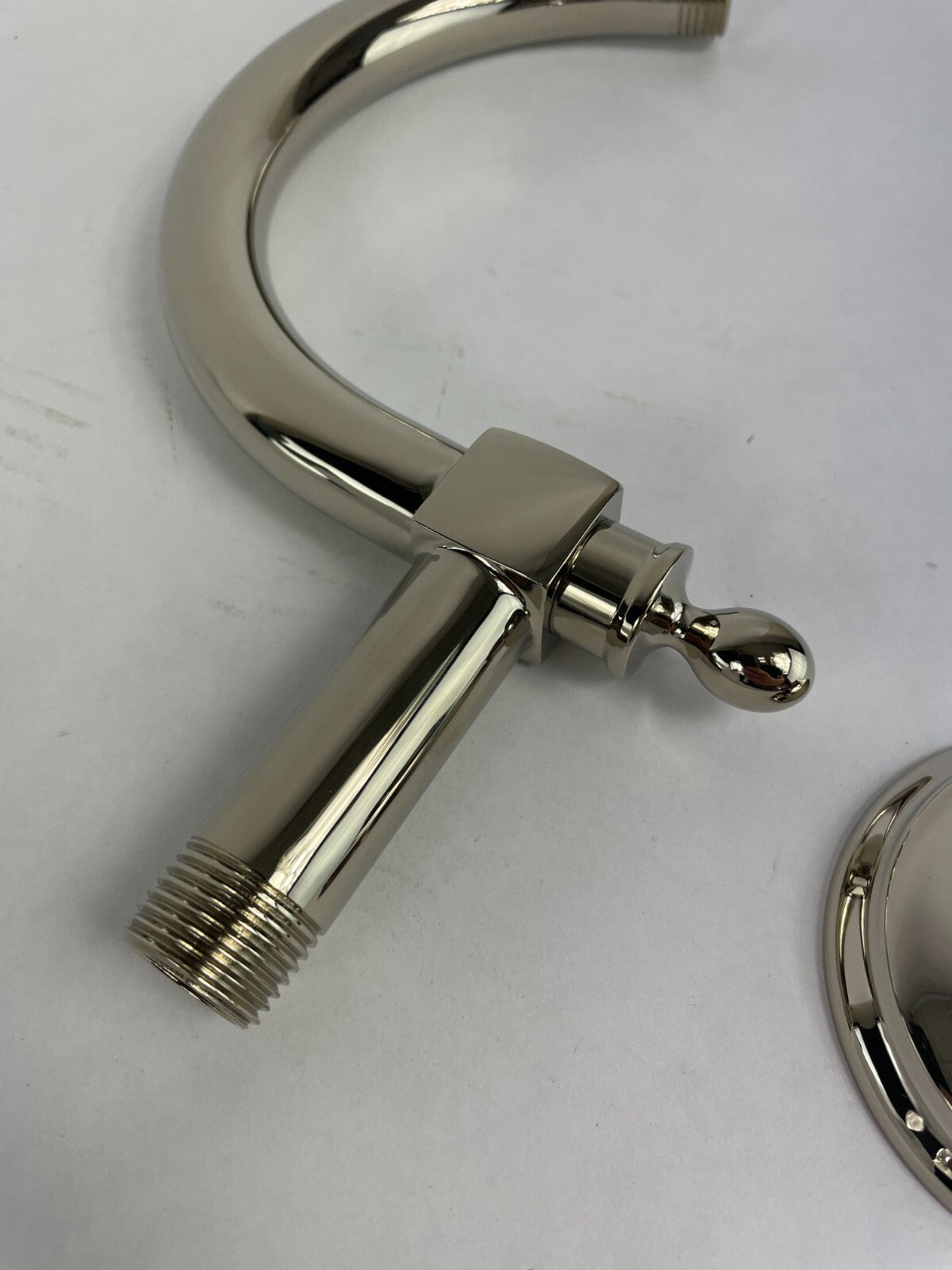Brizo RP70909PN 10 inch polished nickel wall mount shower arm with flange
