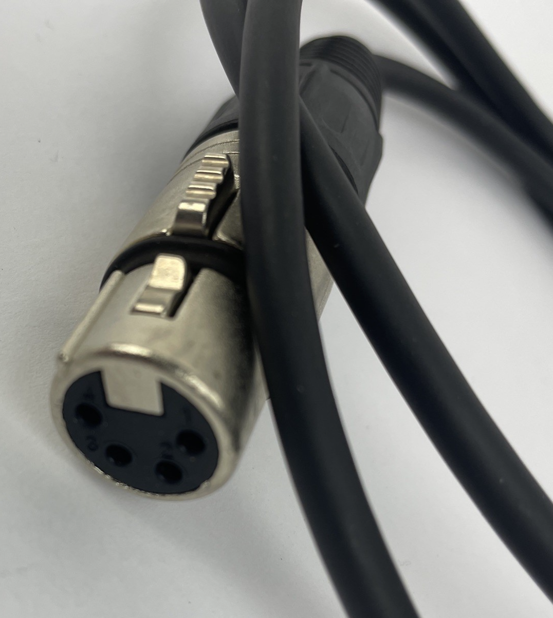 Hirose 4 Pin HR10A-7P-4P Male to Neutrik XLR 4 Pin Female NCFX Mogami Cable 37"