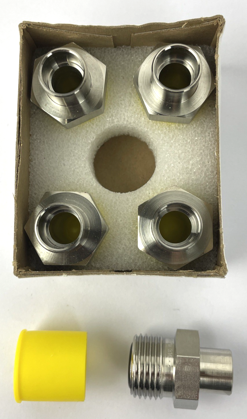 Lot of 5 x OEM Swagelok SS-6-VCO-1 Stainless Steel VCO O-Ring Face Seal Fitting