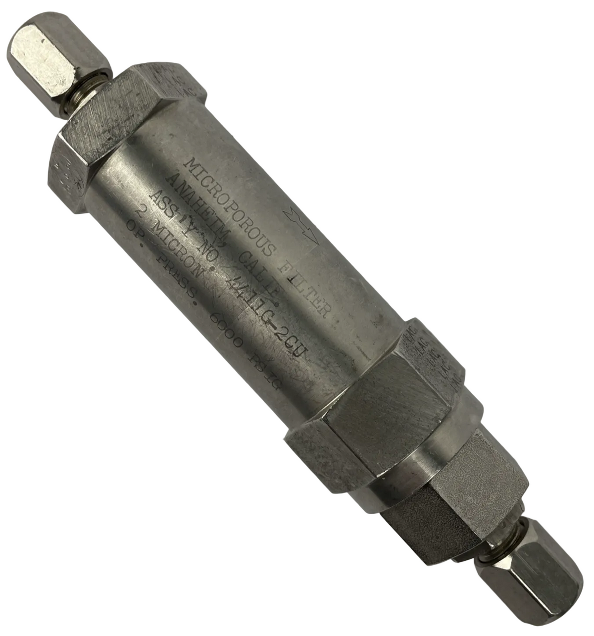 Microporous stainless steel filter 4411G-2CU rated 6000 PSIG USA
