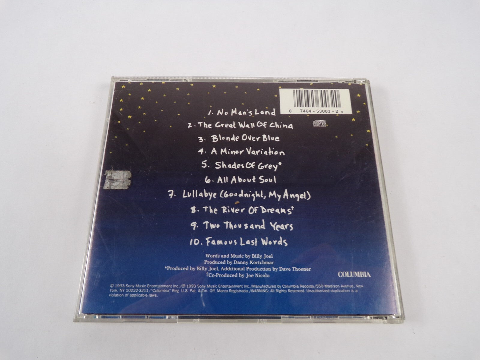 Billy Joel River Of Dreams No Mansland The Gret Wall Of China Blonde Over CD#12