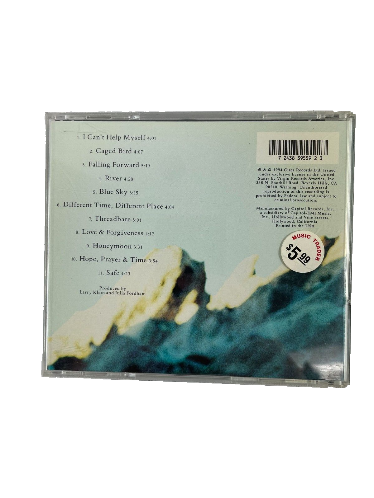 Julia Fordham Falling Forward I Can't Help Myself Caged Bird Falling Forward#F-G