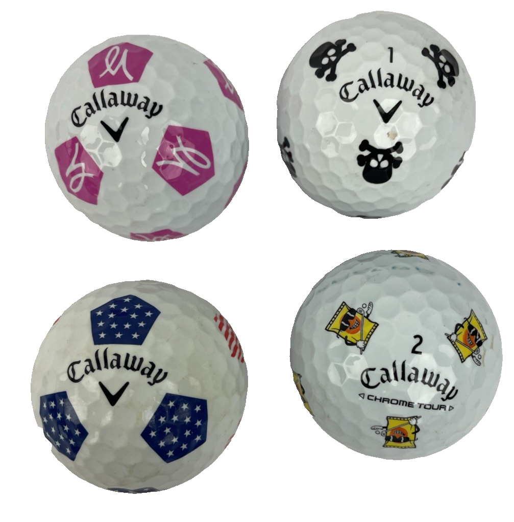 Lot of 14 x TRUVIS Callaway Chrome SERIES TURNBOX Golf Ball Hot Dog Burger Donut