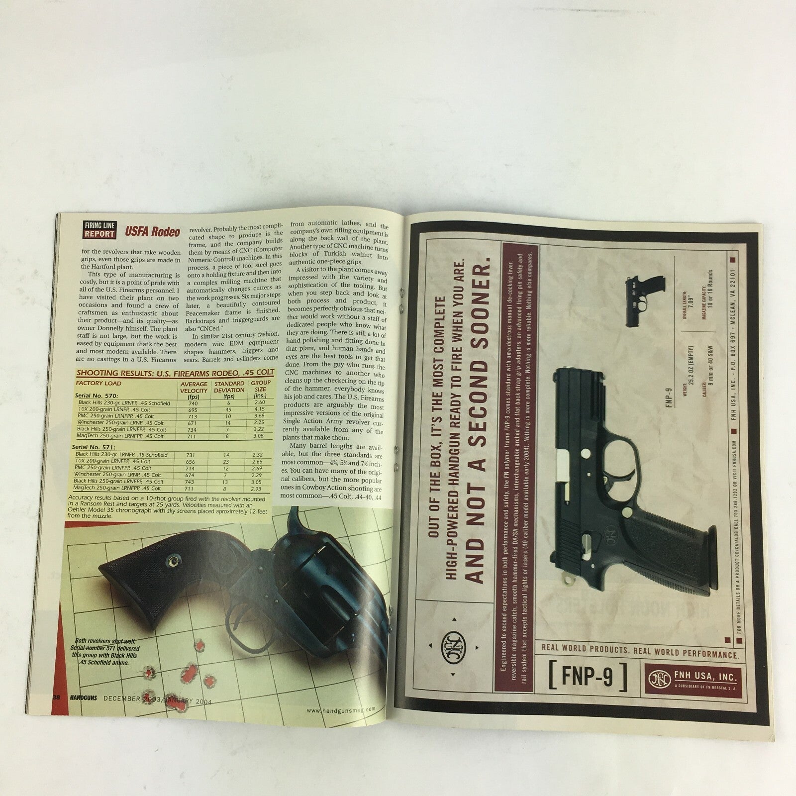 January 2004 Guns&Ammo Handguns Magazine Polymer Pro-9 1911 Rimfire Millennium