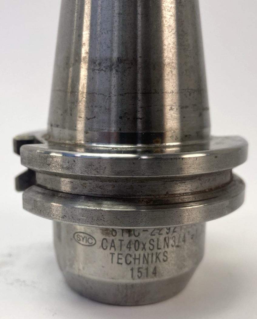 TECHNIKS CAT40xSLN1/2”-1.75 Solid Tool Holder 1.75” Projection .500” w Pull Stud