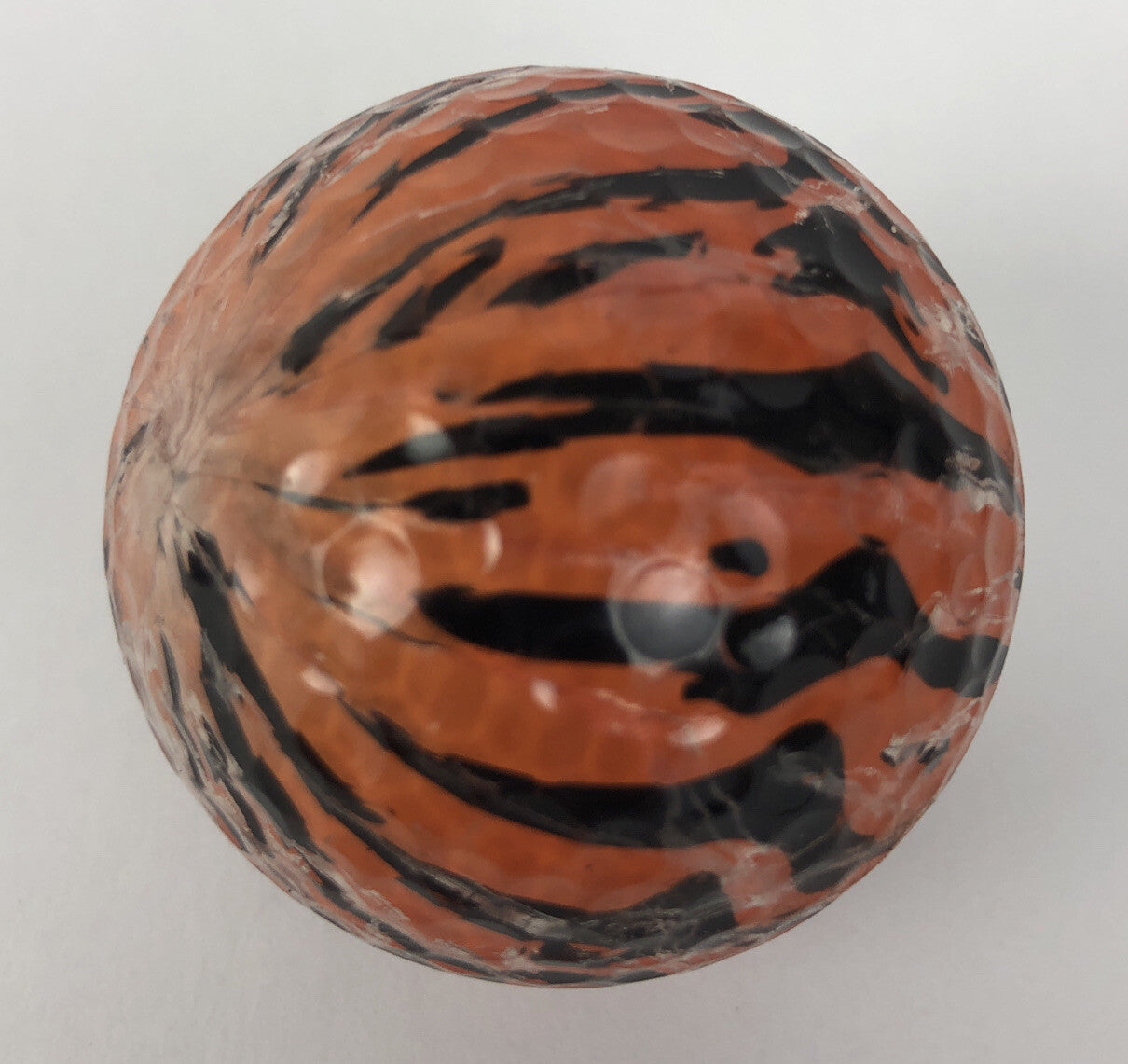 Orange zebra stripe tiger logo golf ball novelty man cave she shed collectible display