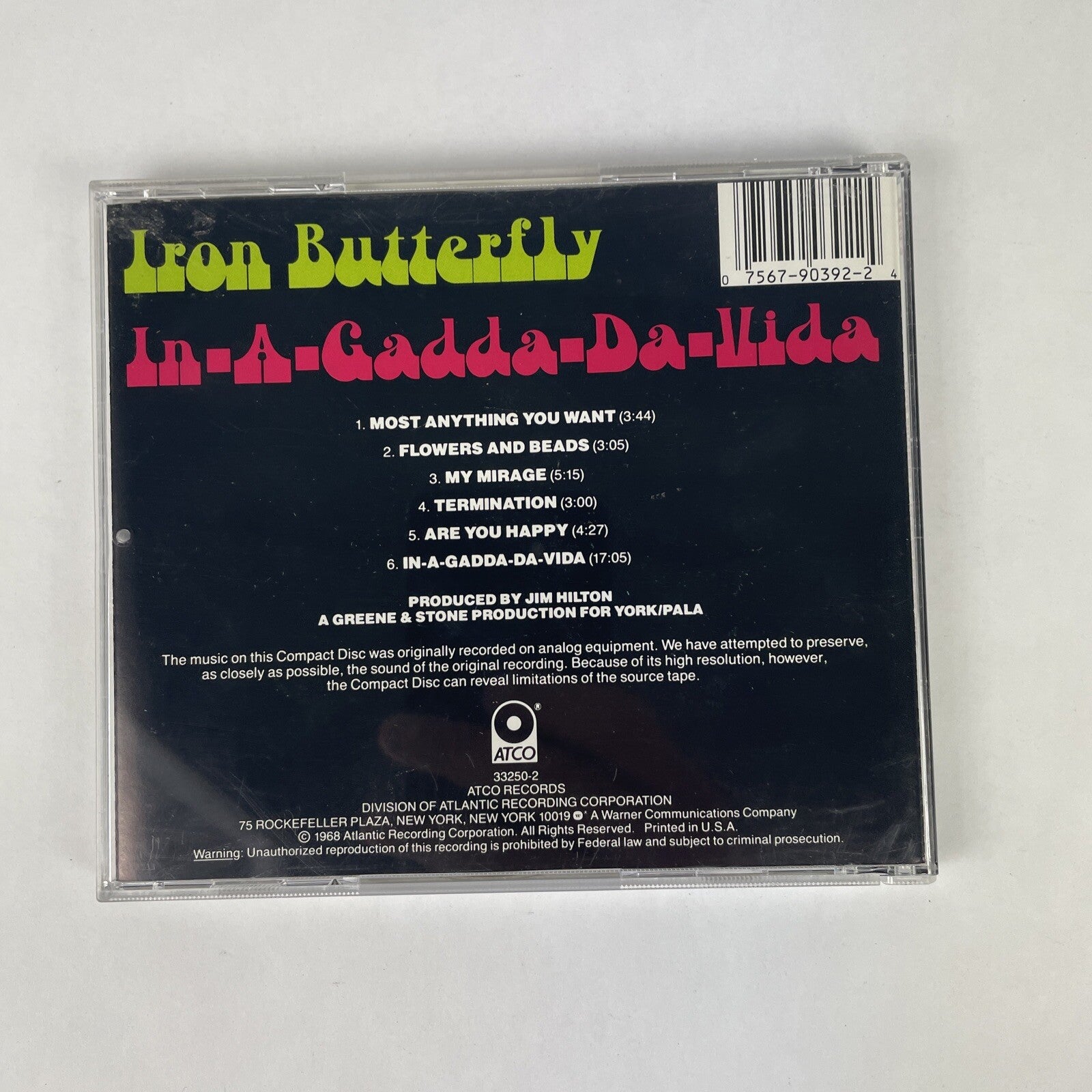 Iron Butterfly - In-A-Gadda-Da-Vida CD (1990) #28