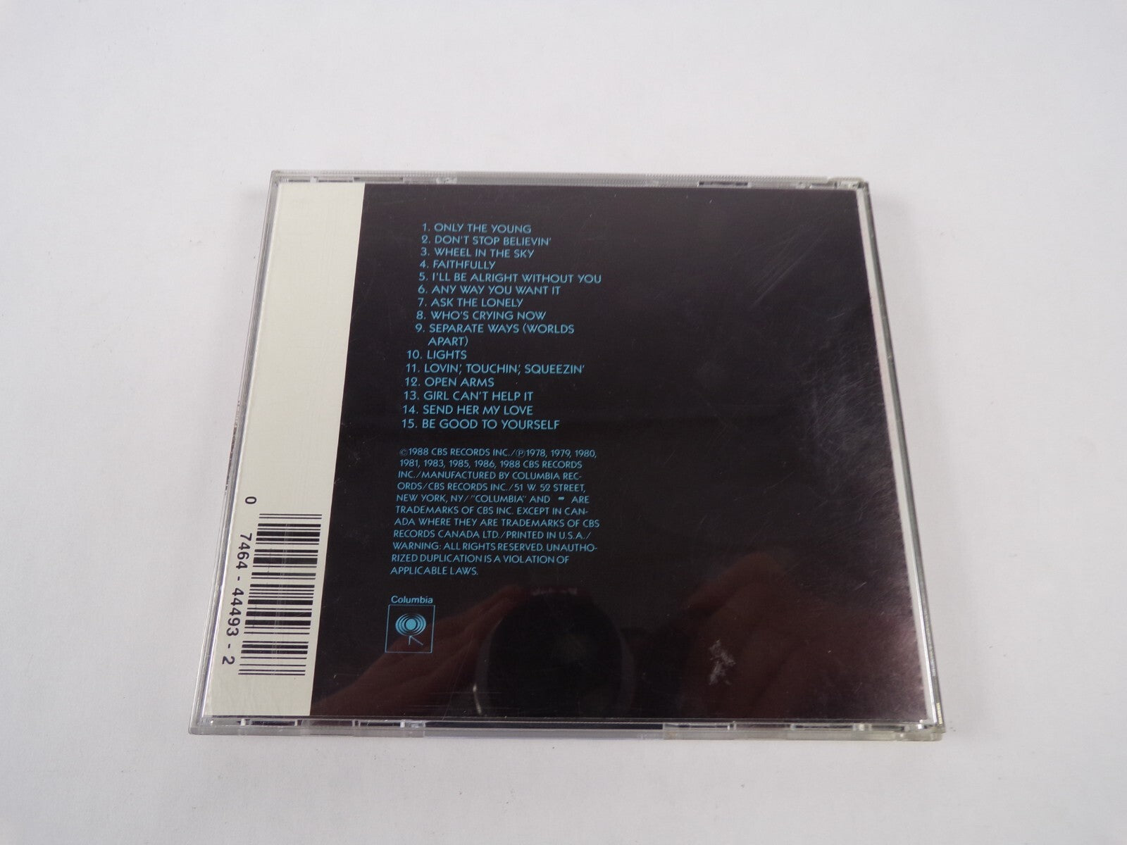 Journey Greatest Hits Only The Young Don't Stop Believin' Wheel In The Sky CD#12