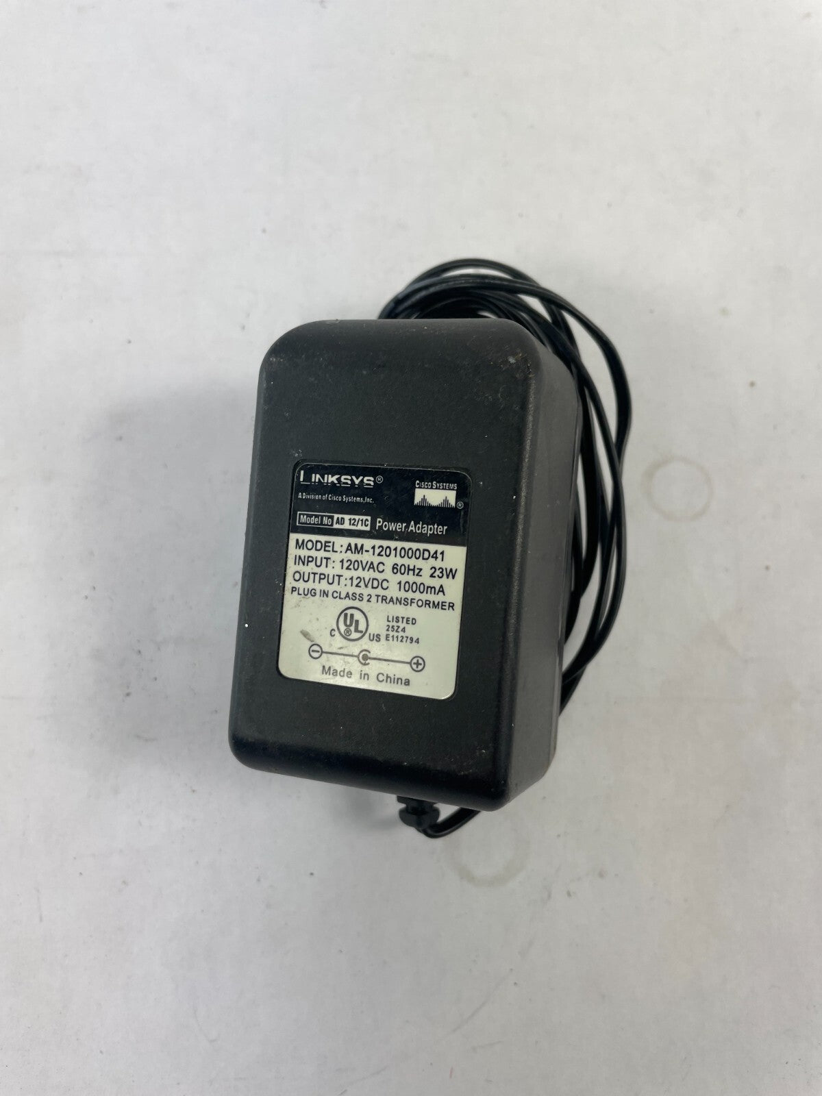 Geniune Linksys AM-1201000D41 Output 12 V 1.0 A Power Supply Adapter B01