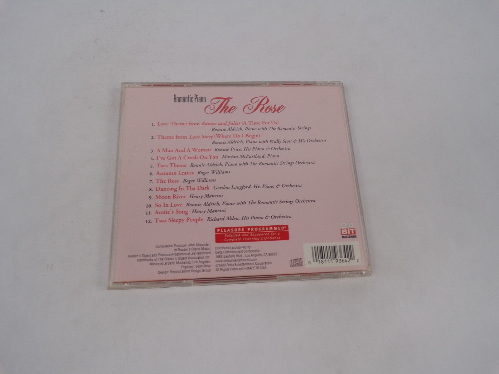Romantic Piano The Rose Featuring Performances By Henry Mancimi Floyd CrameCD#70