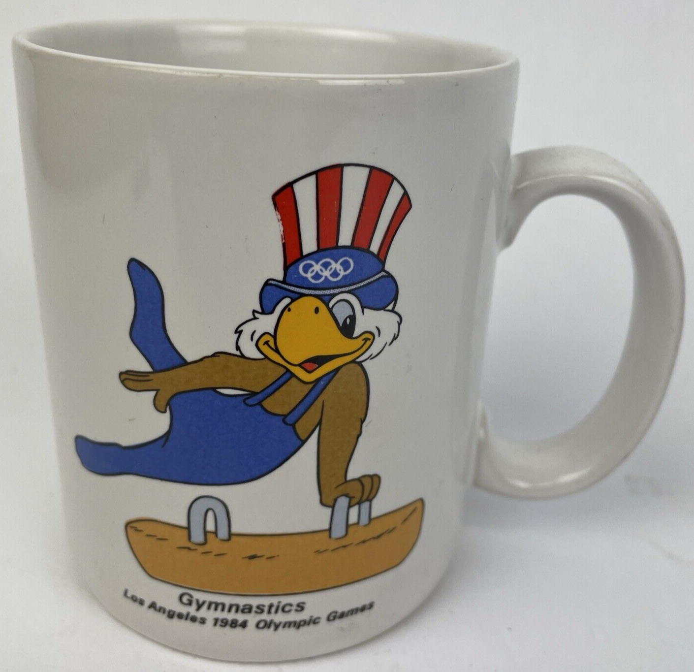 Vintage 1984 Summer L.A. Olympics-Gymnastics-Sam the Eagle Coffee Mug, by Papel