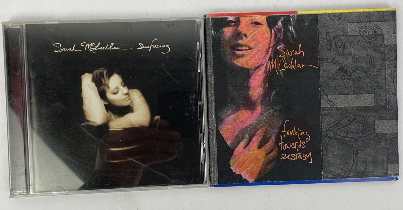Sarah McLachlan - Lot of 2 CDs - Fumbling Towards Ecstasy 1993 - Surfacing 1997