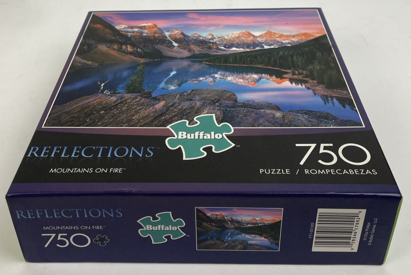 Buffalo Games 750pc Reflections Jigsaw Puzzle " Mountains on Fire " - COMPLETE