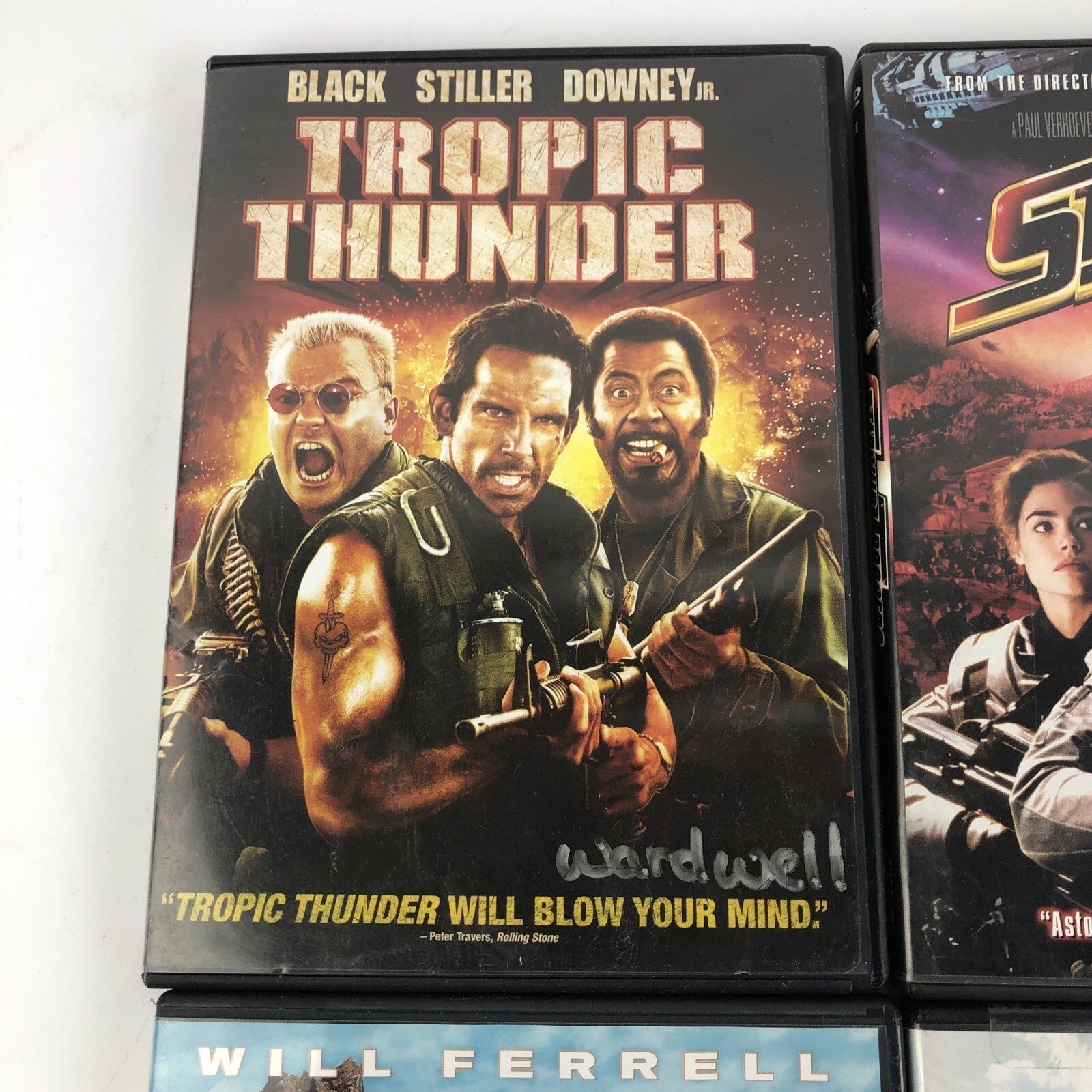 4 x Comedy DVD Lot - Starship Troopers, Princess Bride, Tropic Thunder + LOOK