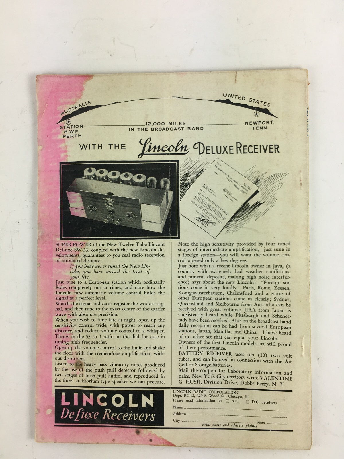 December Radio Craft Hugo Gernsback Magazine BatteryOperated Portable P.A System