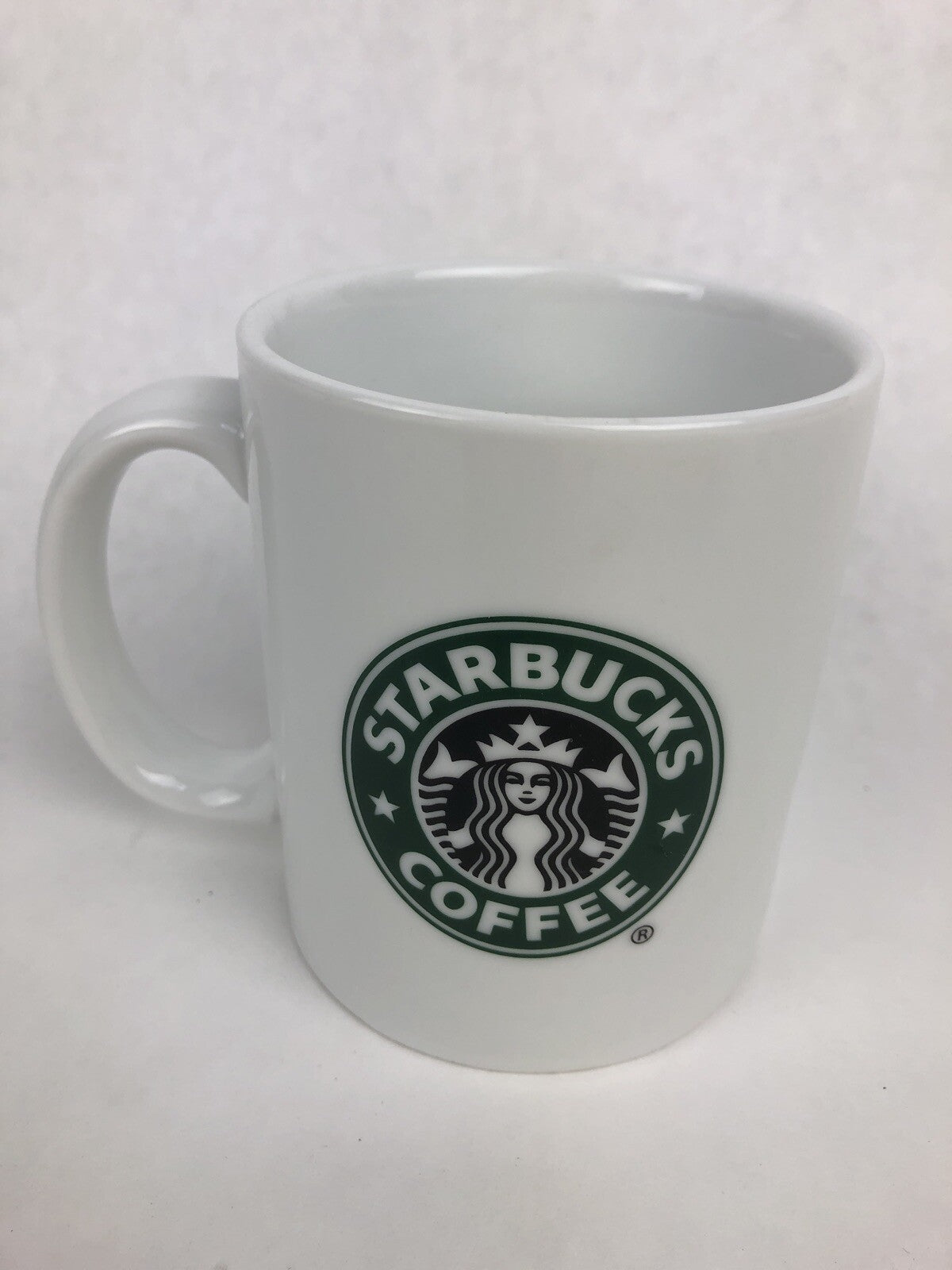 White Starbucks Coffee Mug Mermaid Logo 5” Tall 12 oz Tea Cup Latte 2006