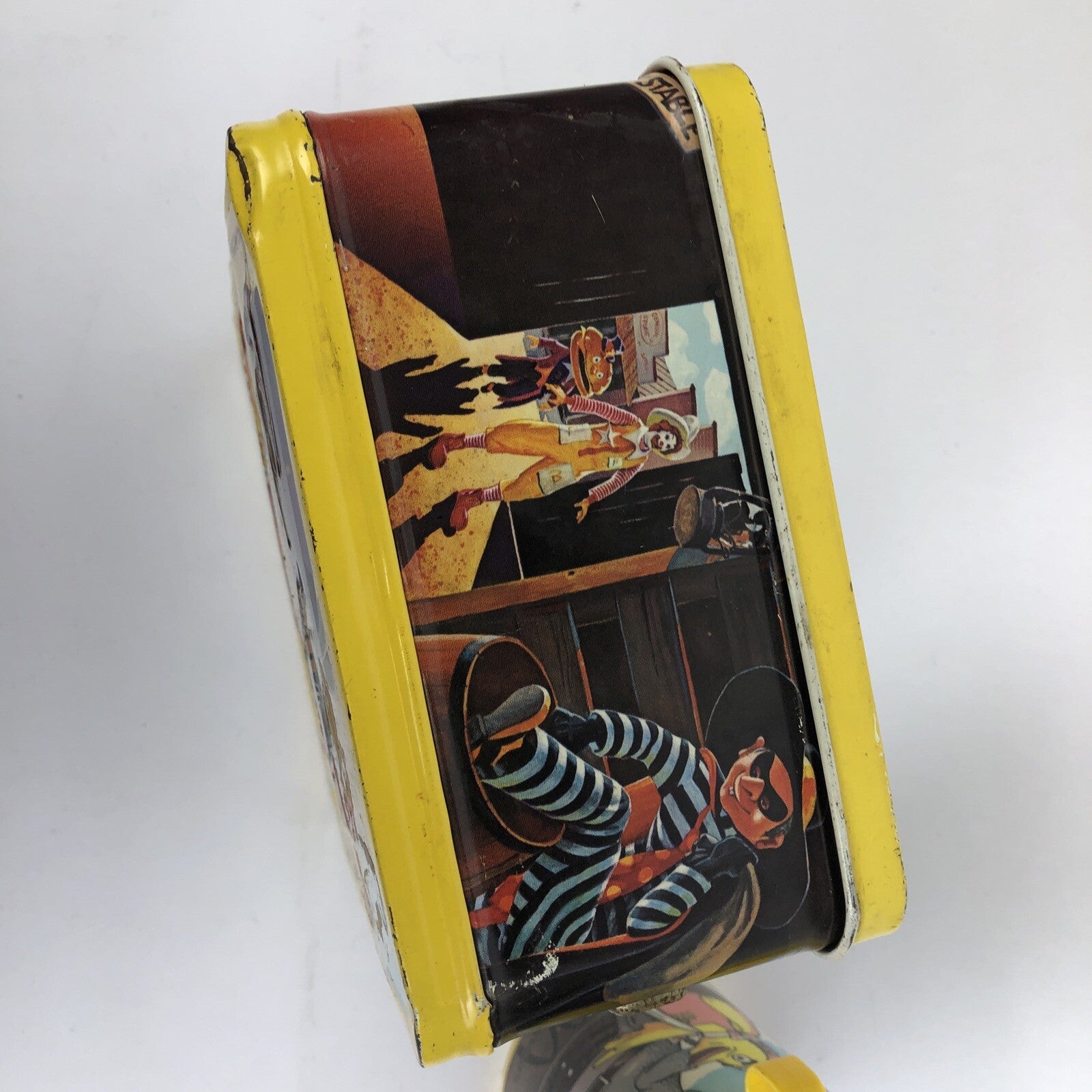 Ronald McDonald Sheriff of Cactus Canyon Metal Lunchbox w/ thermos Aladdin 1982