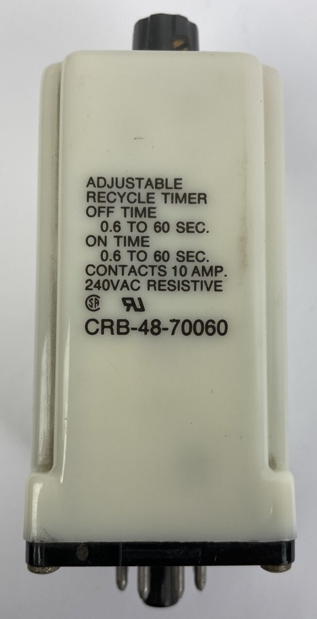 POTTER & BRUMFIELD CRB-48-70180 ADJUSTABLE TIME DELAY RELAY 0.6-60 SECONDS NOS