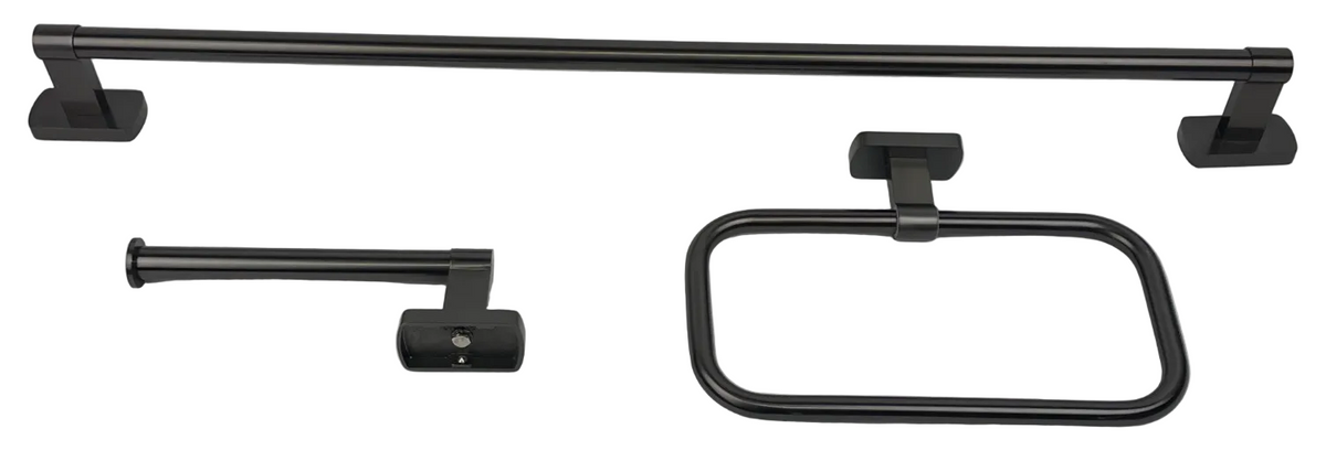 AQUABRASS Collection 4700 Brushed Gun Metal Towel Bar Towel Ring Paper holder