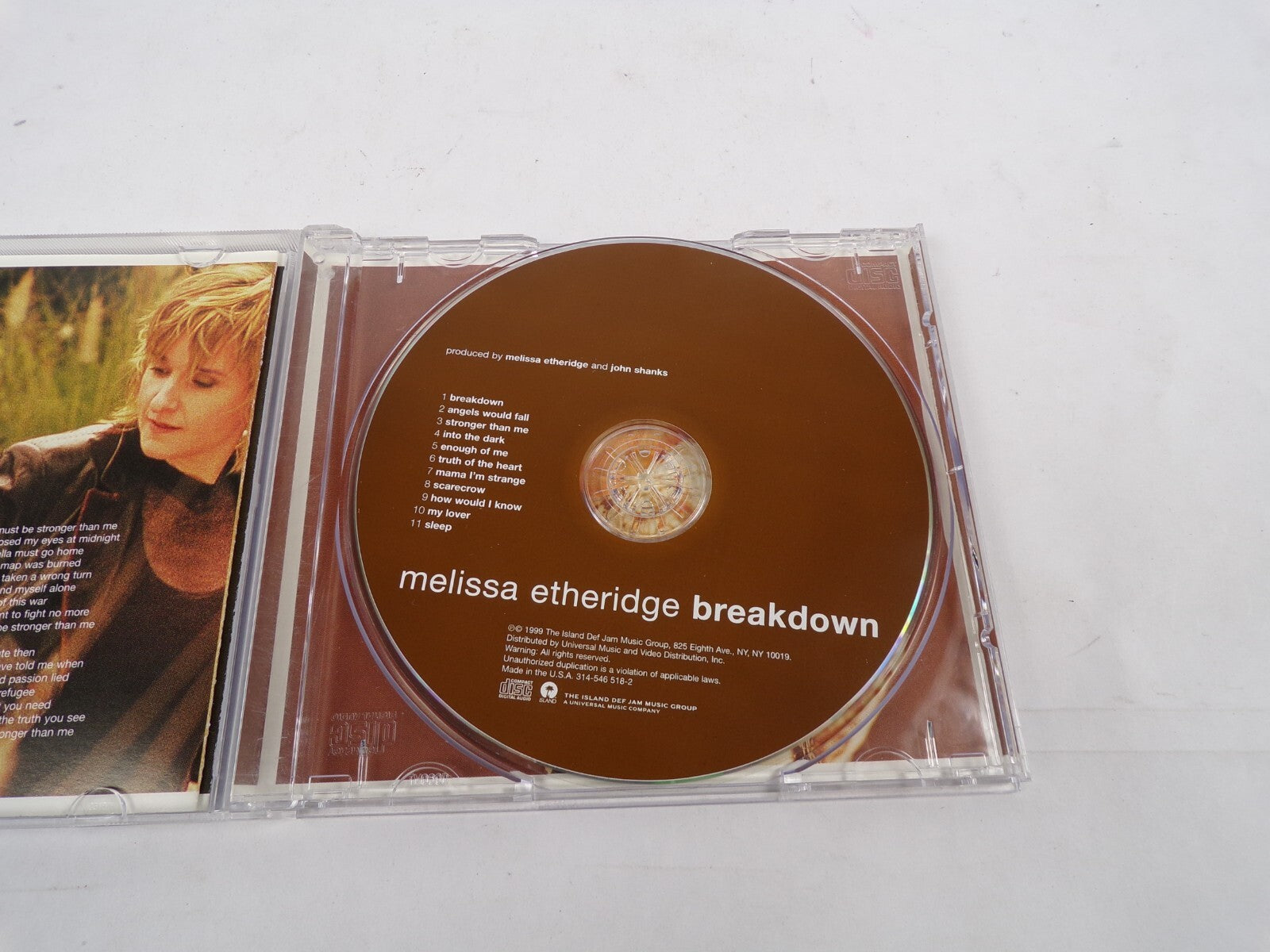 Melissa Etheridge Breakdown Angels Would Fall Stronger Than Me Into The CD#30
