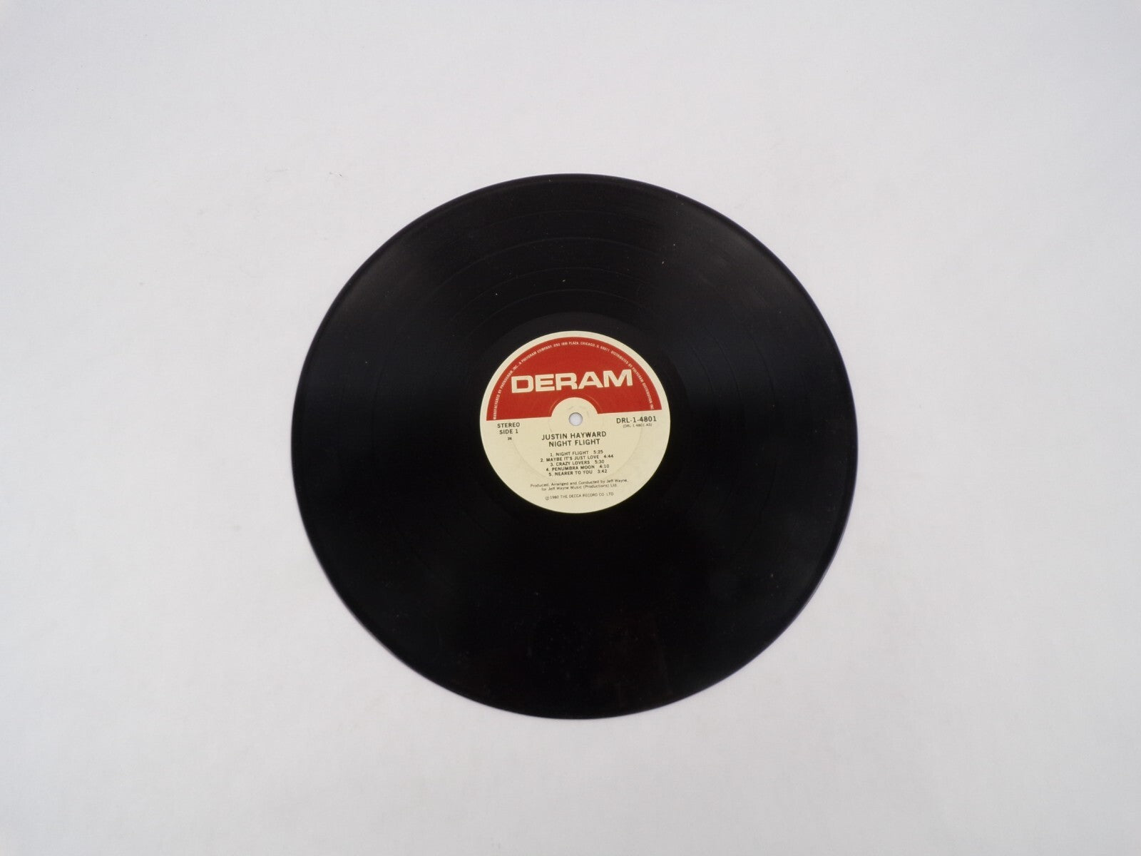 Deram Justin Hayward Night Flight Crazy Lovers Nearer To You Vinyl Record