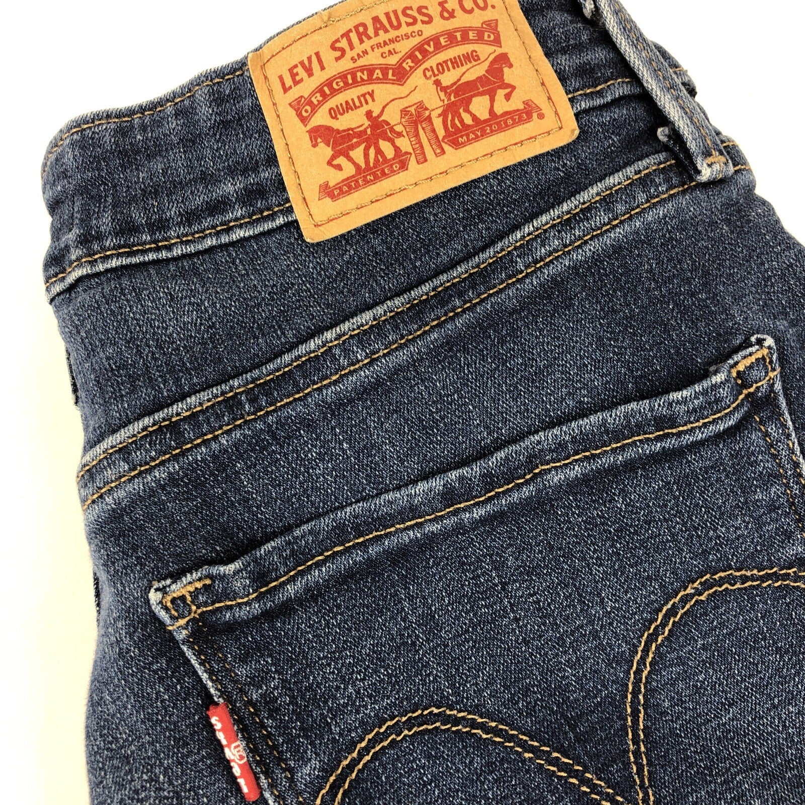 Levis Signature Modern Slim Denim Jeans Womens 6 Blue Stretch Mid Rise Skinny