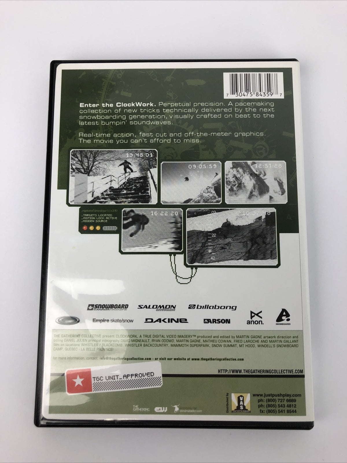 Clock Work The Gathering Collective SNOWBOARDING DVD BURTON BILLABONG