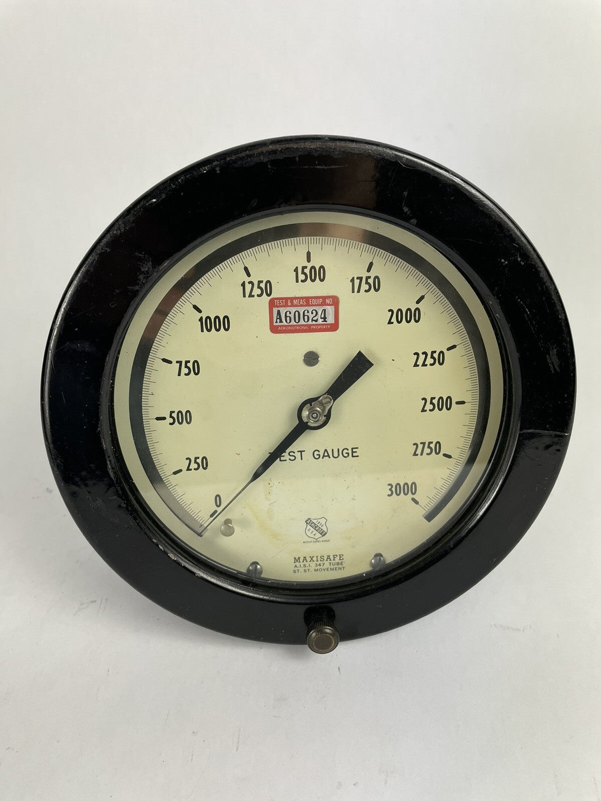 ASHCROFT 3000 PSI TYPE TEST GAUGE MaxiSafe 347 tube