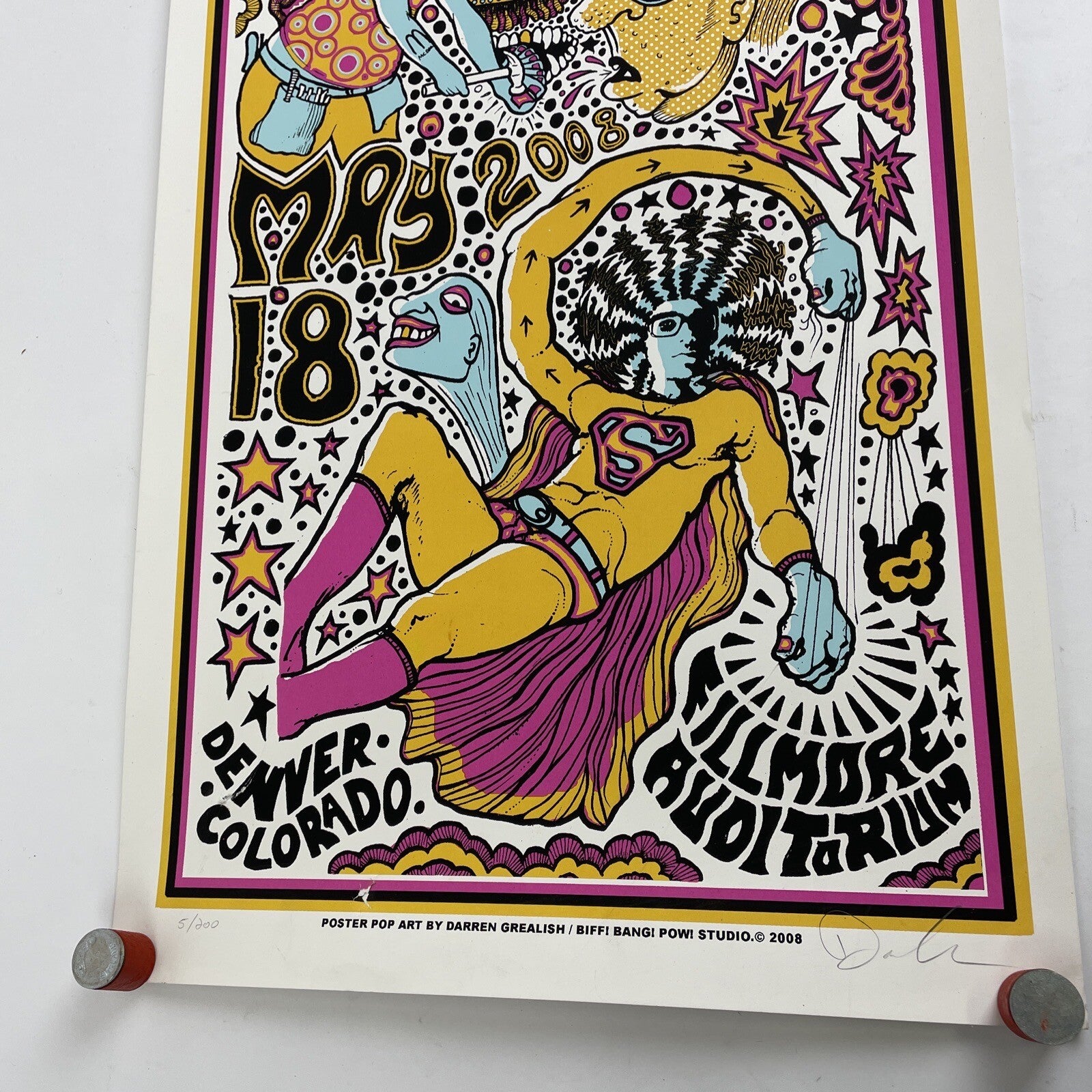 MARS VOLTA 2008 FILLMORE Silk Screened POSTER DARREN GREALISH DENVER #5 of 200