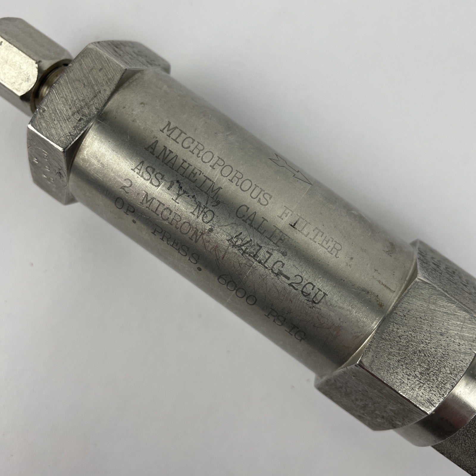 Microporous Filter STAINLESS STEEL PRESSURE RATING OP 6,000 PSIG 4411G-2CU USA