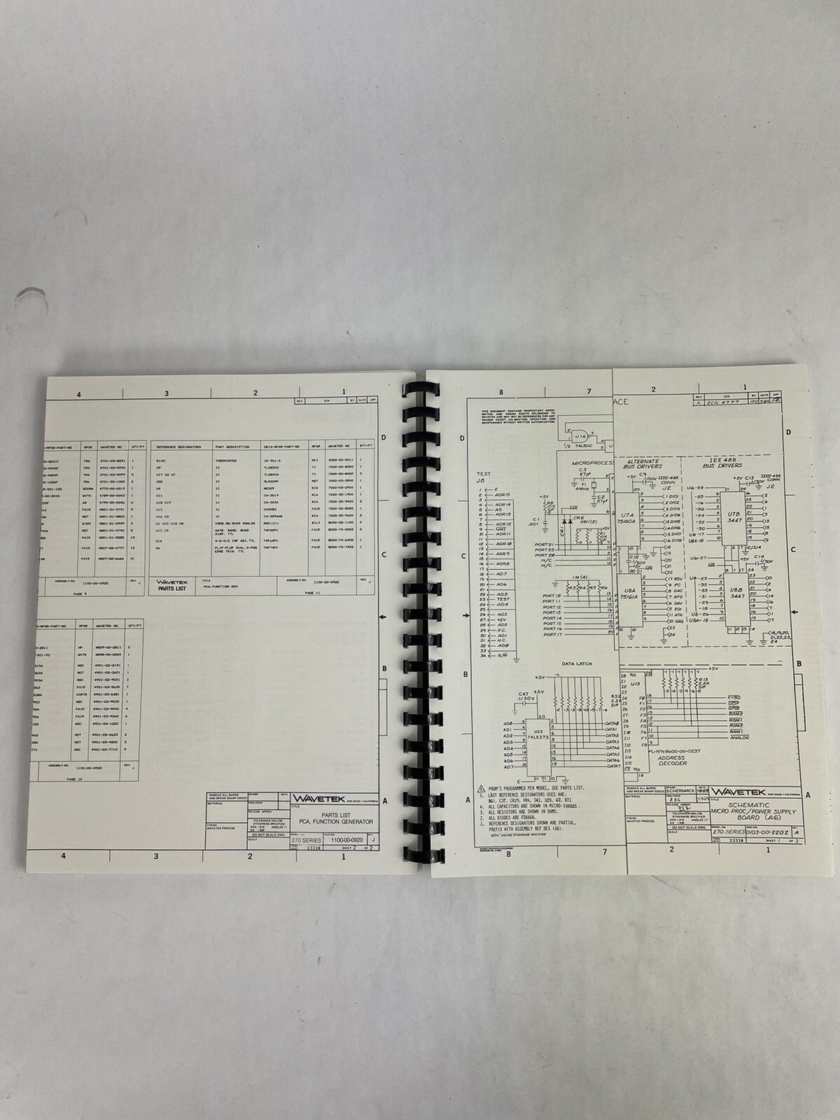 Wavetek Model 270 12 Mhz programmable function Generator Instruction Manual