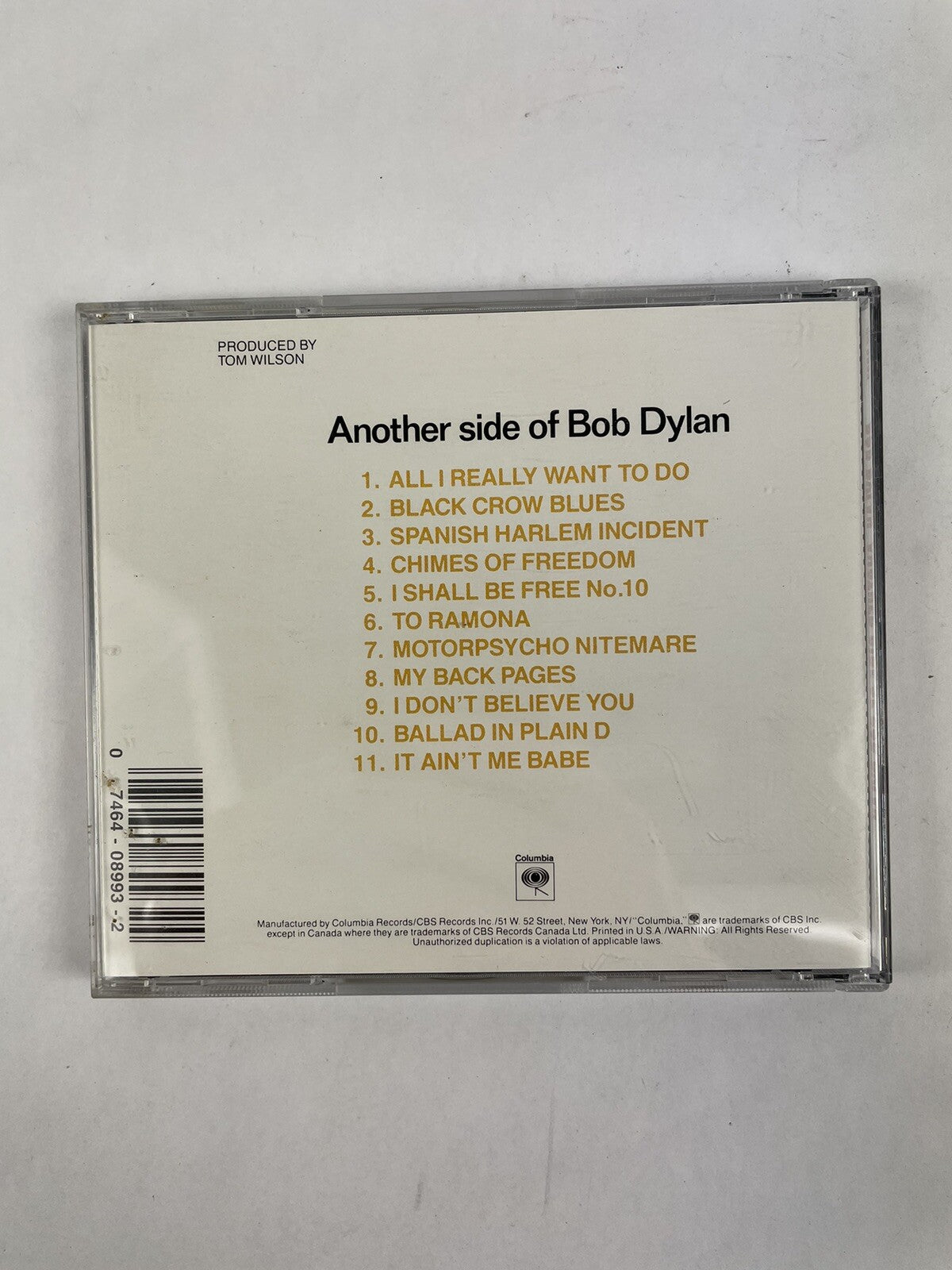 Another Side Of Bob Dylan CD #3
